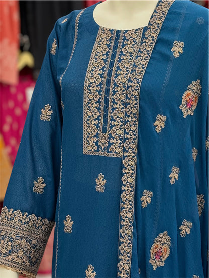 Bahar-e-subh Royal Blue 87-C | Stitched | 3 Piece