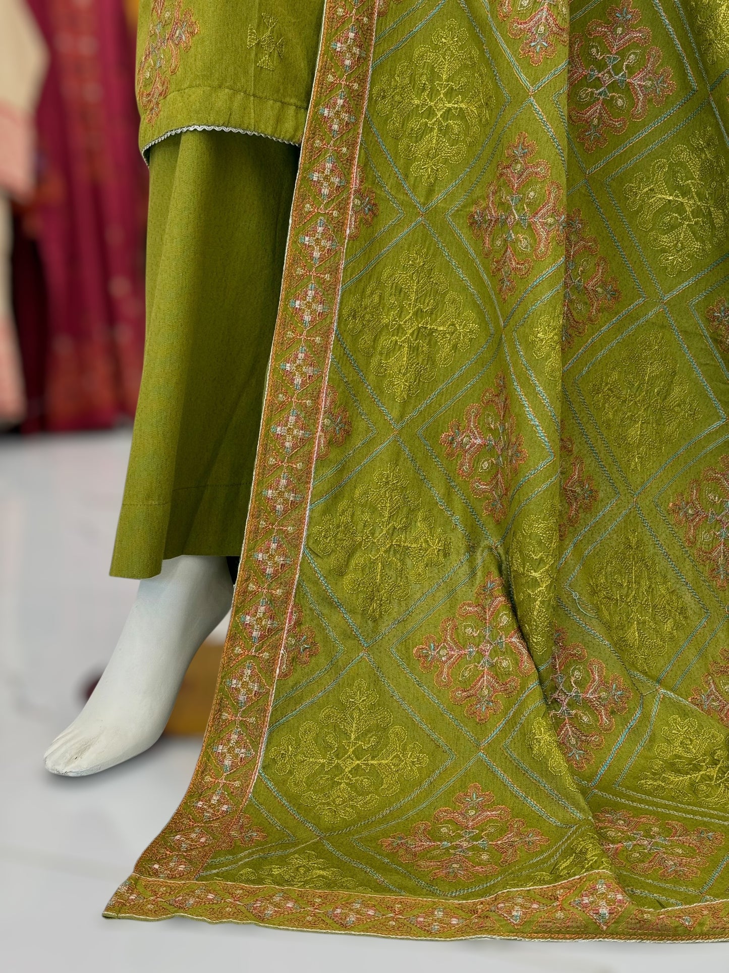 Embroidered Mehendi RC-501-A | 3 Piece | Stitched