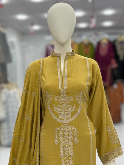 Crown Leather Peach 212-B | Stitched | 3 Piece