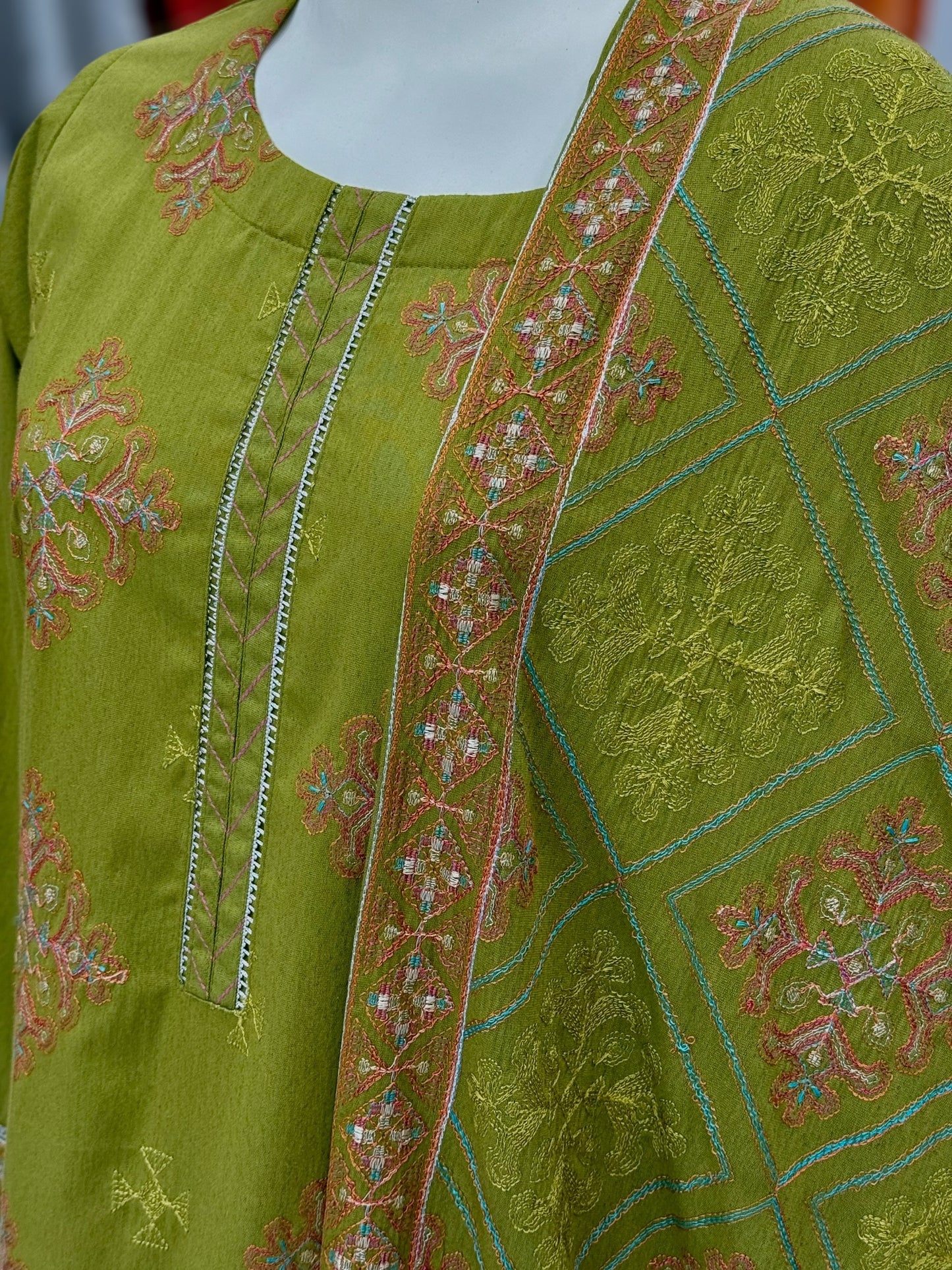 Embroidered Mehendi RC-501-A | 3 Piece | Stitched