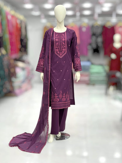 Mirror White Exclusive Lawn L98-A | Stitched | 3 Piece