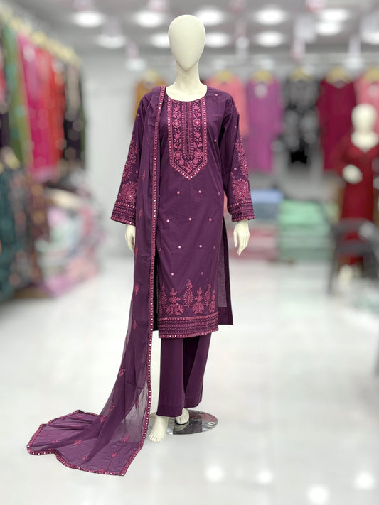 Mirror White Exclusive Lawn L98-A | Stitched | 3 Piece