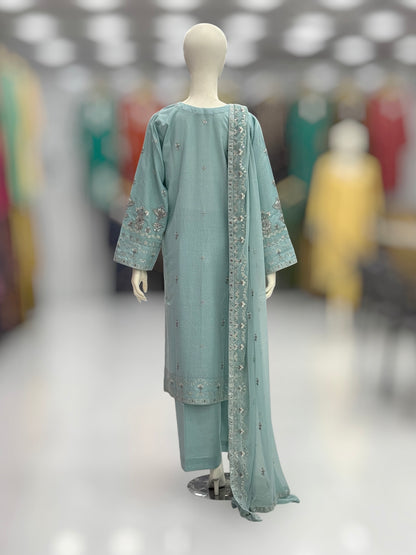 Nazneen Lawn Karandi K165-A | Stitched | 3 Piece