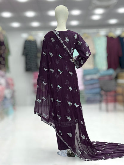Meher-e-Zari Exclusive Lawn L78-A | Stitched | 3 Piece