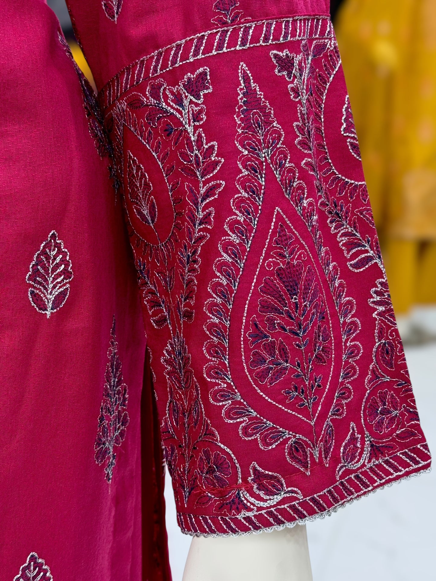 Embroidered Pink CHL-85B | 3 Piece | Stitched