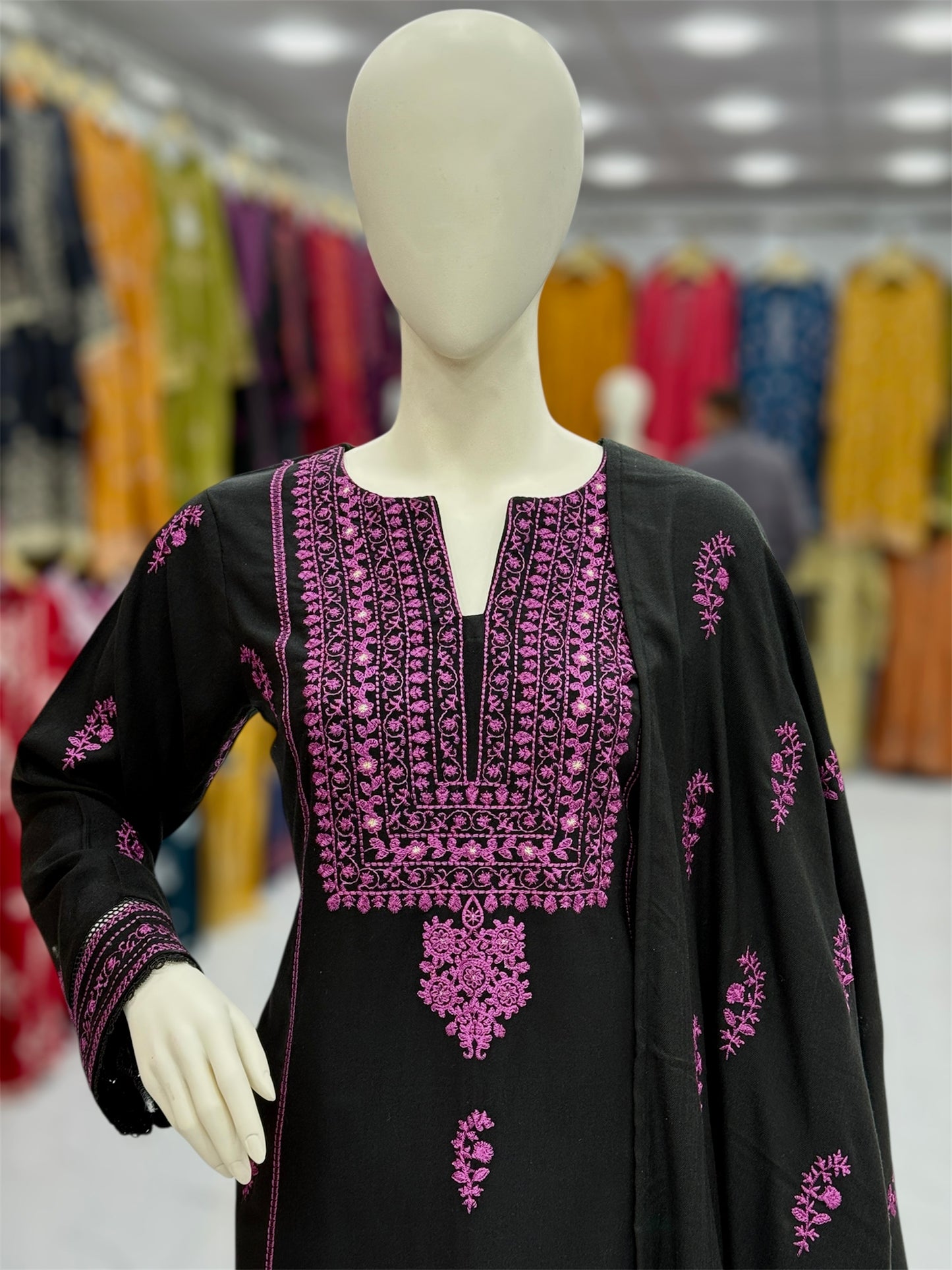 Black Rose Leather Peach 202 | Stitched | 3 Piece