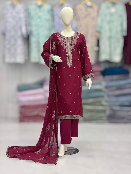 Chilman Exclusive Lawn L73-A | Stitched | 3 Piece
