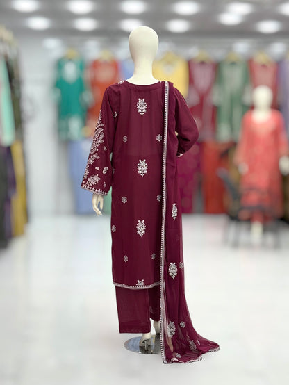 Moon Light Lawn Karandi K167-B | Stitched | 3 Piece