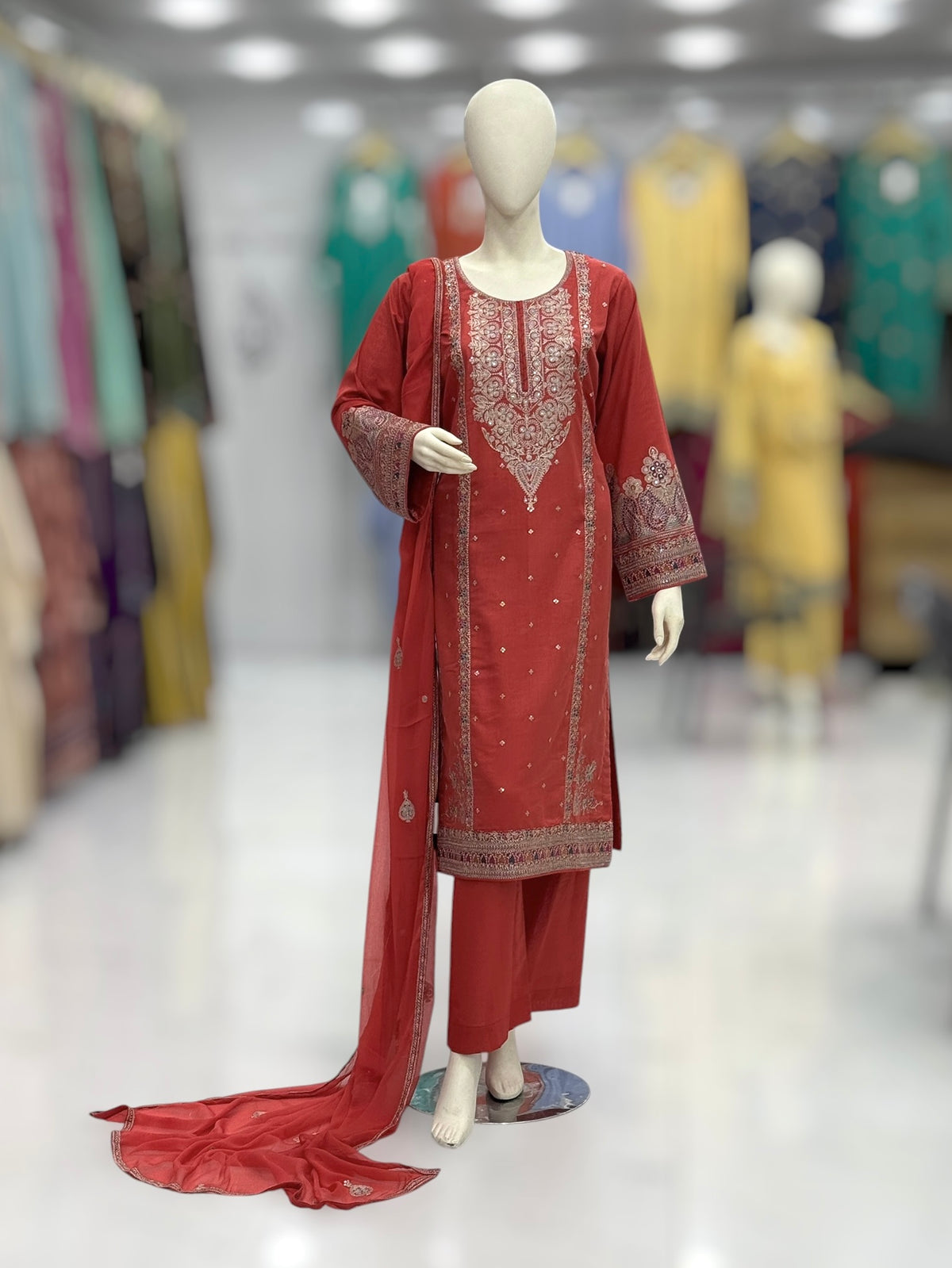Dilkash Lawn Karandi K166-D | Stitched | 3 Piece