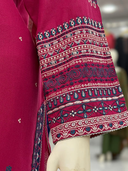 Gulnar Pink Karandi | 58-A | 3 Piece | Stitched