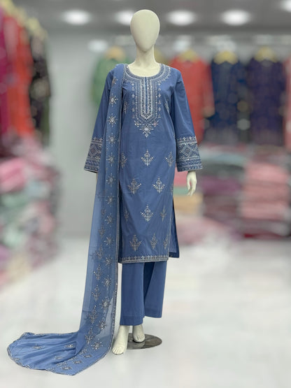 Nigaar Exclusive Lawn L89-B | Stitched | 3 Piece