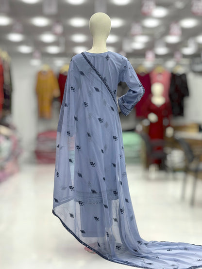 Mirror White Exclusive Lawn L98-B | Stitched | 3 Piece