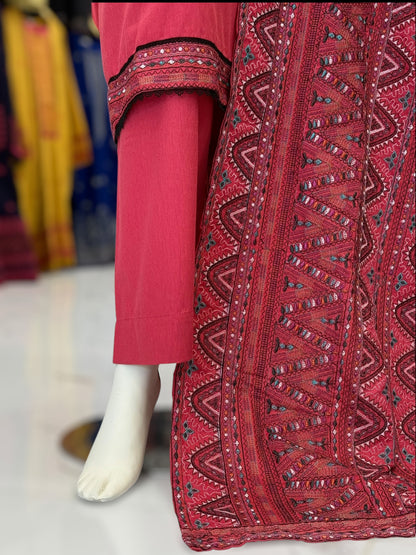 Embroidered Pink  RC-504-A | 3 Piece | Stitched