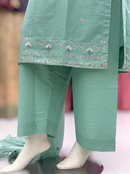 Nazneen Lawn Karandi K165-C | Stitched | 3 Piece