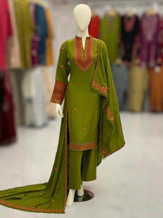 Gulnaar Leather Peach 209-B | Stitched | 3 Piece