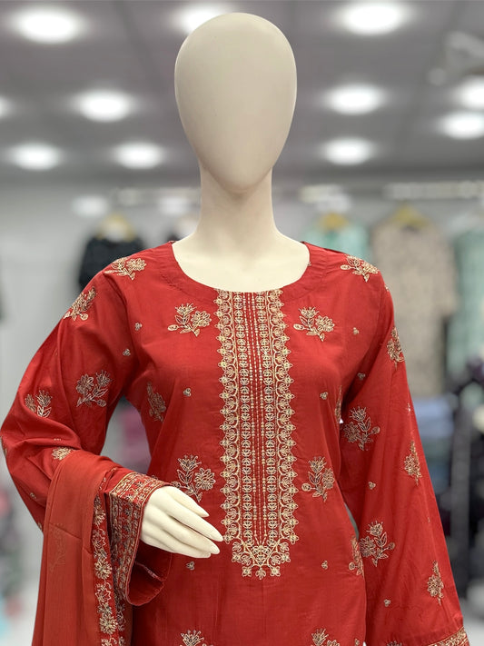 Meher-e-Zari Exclusive Lawn L78-B | Stitched | 3 Piece