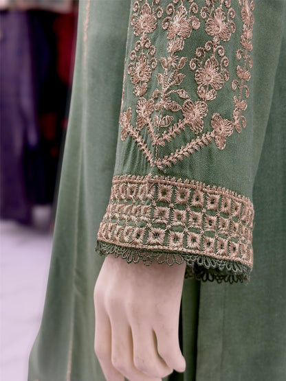 Crown Leather Peach 212-A | Stitched | 3 Piece