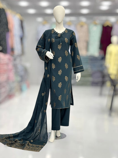 Zareen Jacquard Lawn L-66 | Stitched | 3 Piece