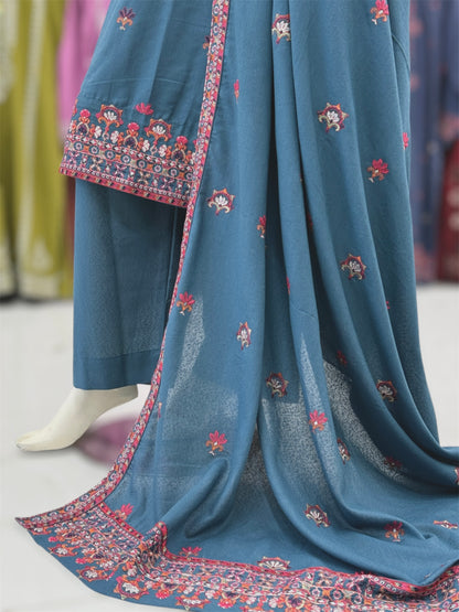 Blooming Desert  Embroiderd Karandi | 60-A | 3 Piece | Stitched