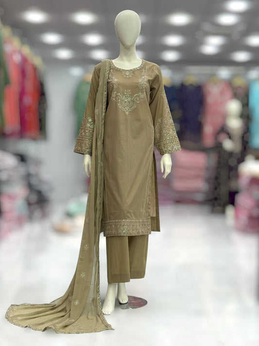 Taj Mahal Exclusive Lawn L77-F | Stitched | 3 Piece