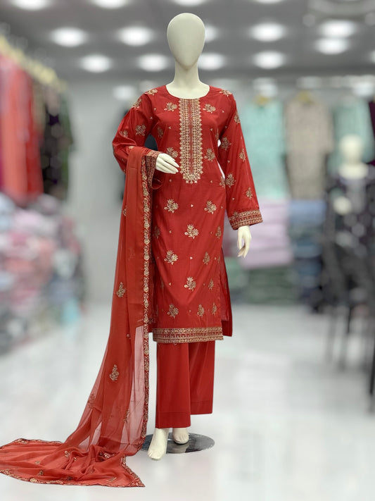 Meher-e-Zari Exclusive Lawn L78-B | Stitched | 3 Piece