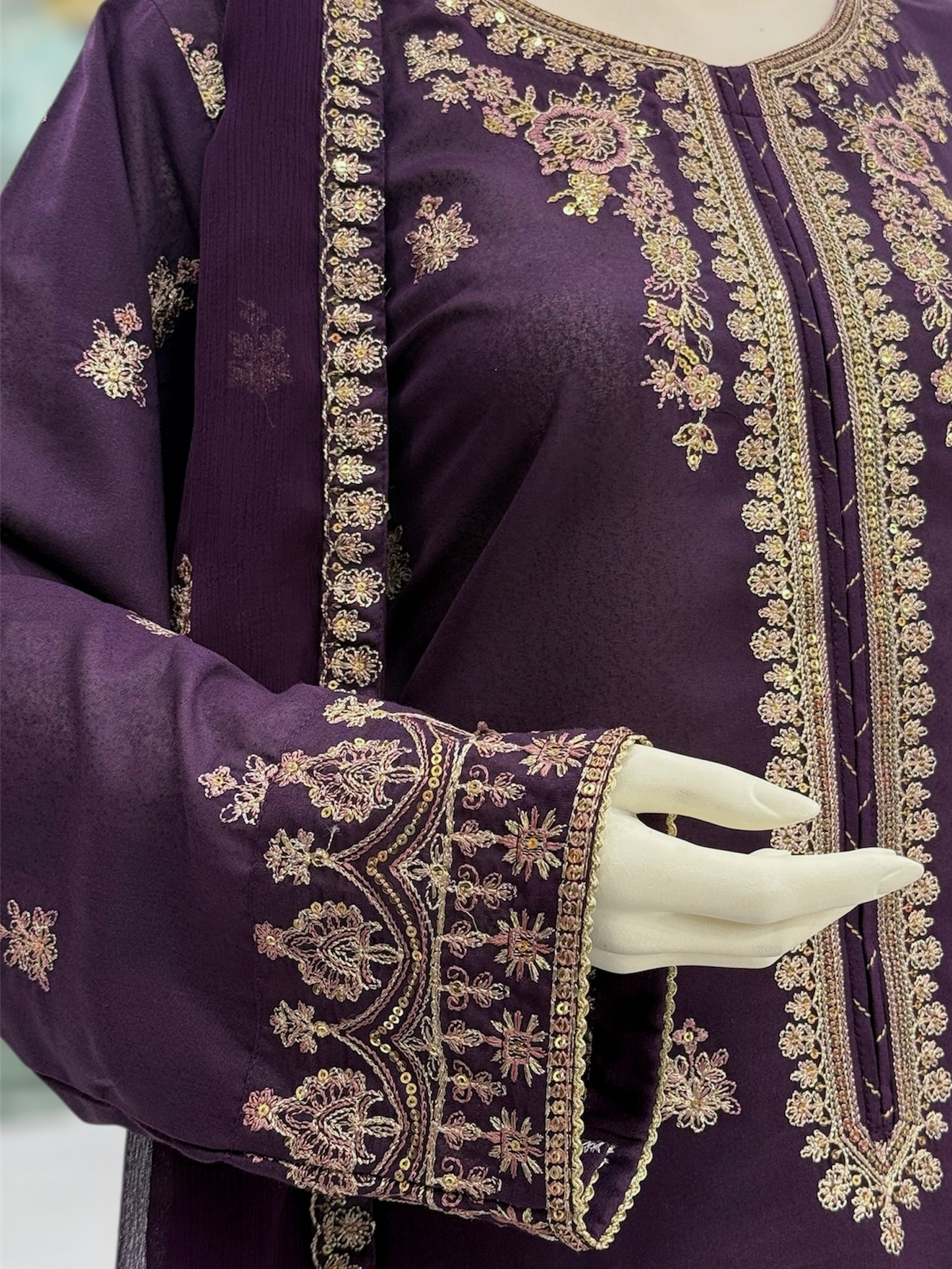 Maahi Lawn Karandi K60-B | Stitched | 3 Piece