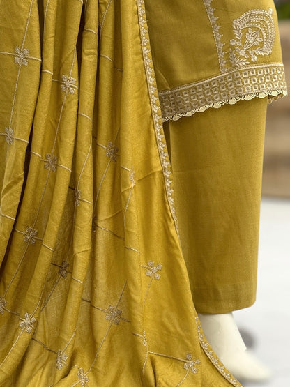 Crown Leather Peach 212-B | Stitched | 3 Piece