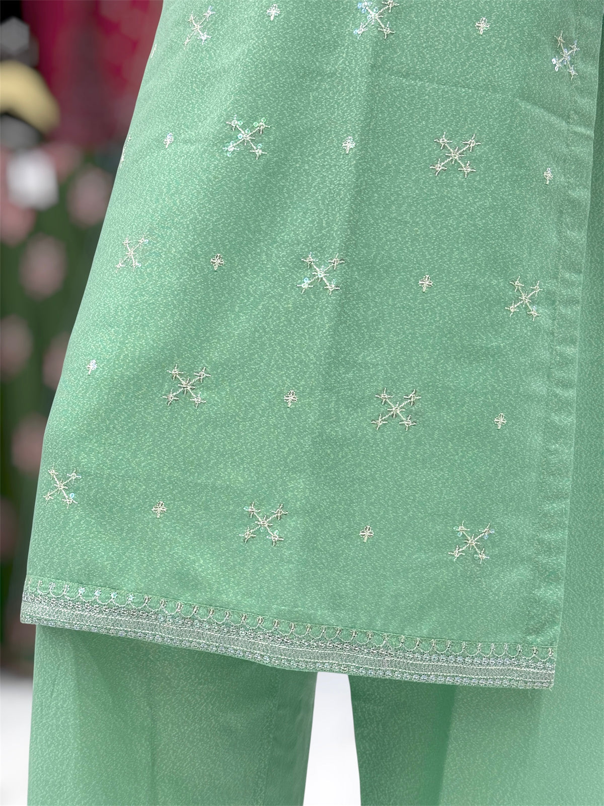 Glitter Mist Lawn Karandi K164-A | Stitched | 3 Piece
