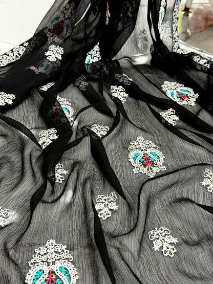 Bahar-e-subh Black 87-F | Stitched | 3 Piece