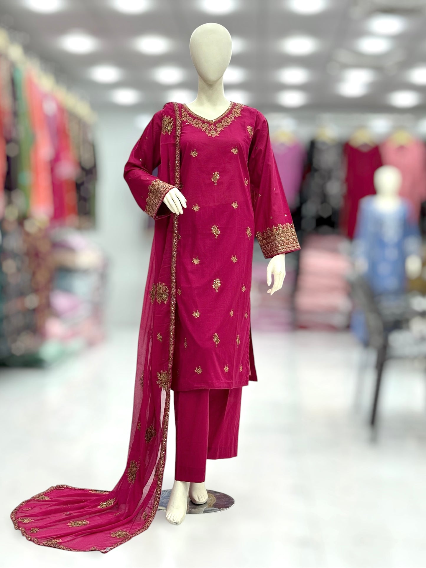 Zari Mahal Exclusive Lawn L95-A | Stitched | 3 Piece