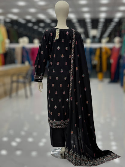 Sequence Embroidered Black-115 | Stitched | 3 Piece