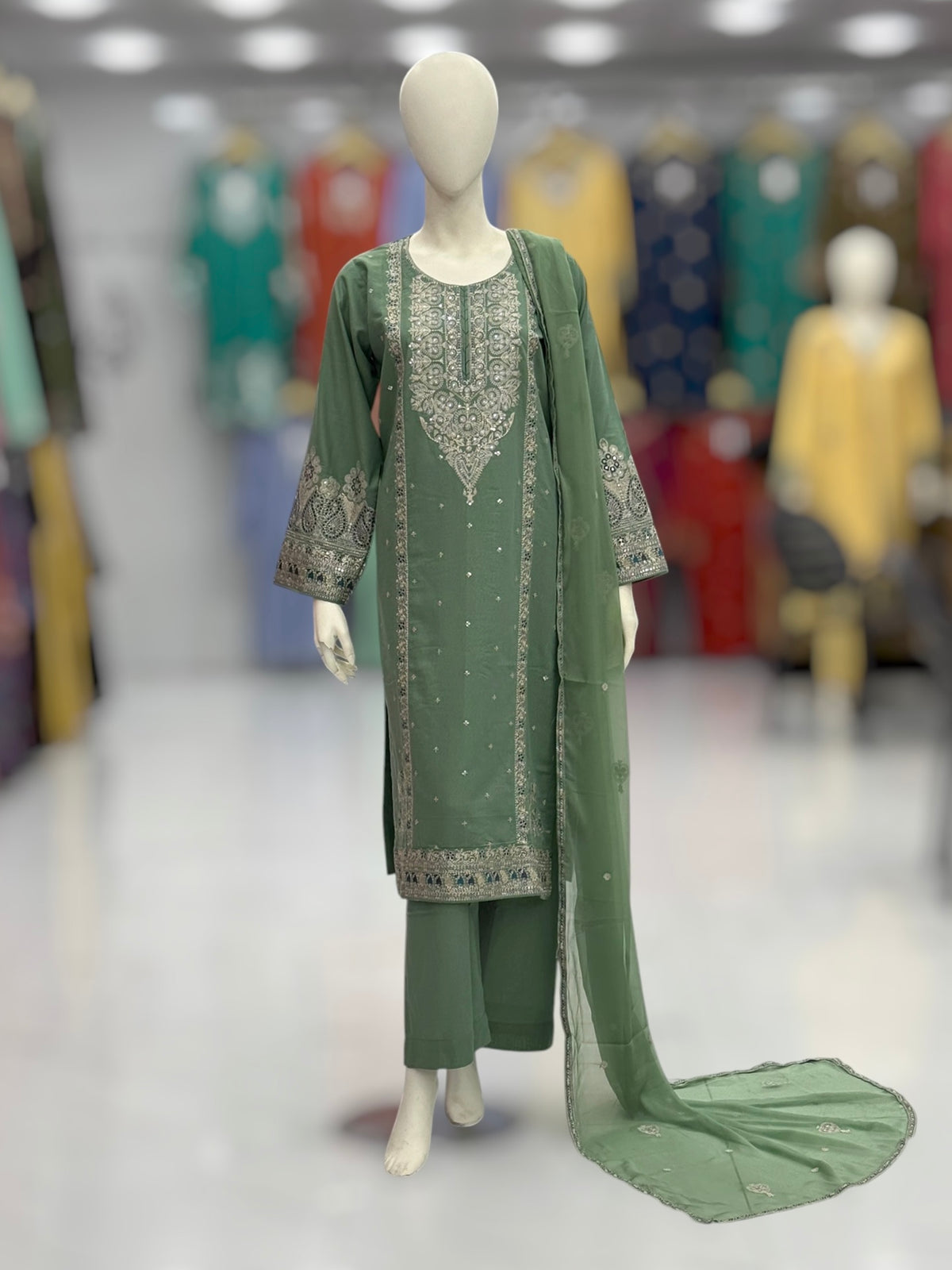 Dilkash Lawn Karandi K166-B | Stitched | 3 Piece