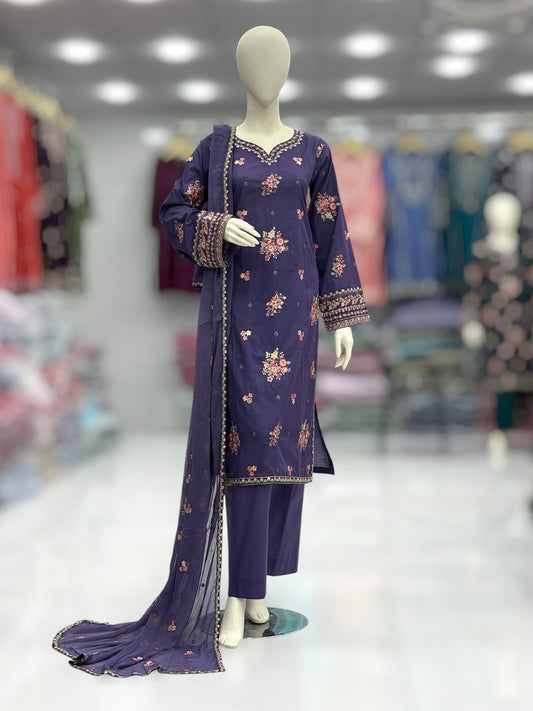 Maah Rang Exclusive Lawn L79-A | Stitched | 3 Piece