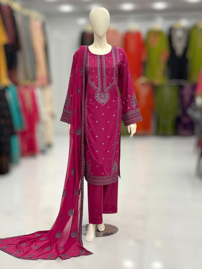 Mortaaj Lawn Karandi K46-B | Stitched | 3 Piece