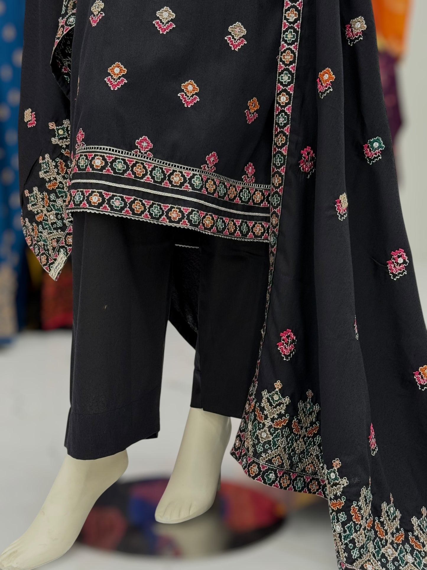 Sequence Embroidered Black-115 | Stitched | 3 Piece