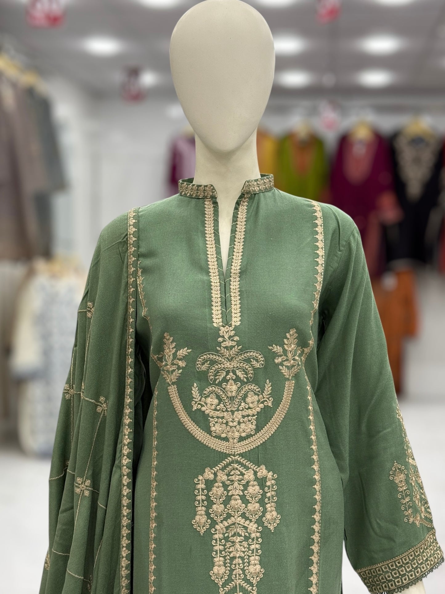 Crown Leather Peach 212-A | Stitched | 3 Piece