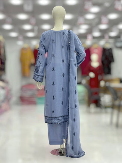 Mirror White Exclusive Lawn L98-B | Stitched | 3 Piece