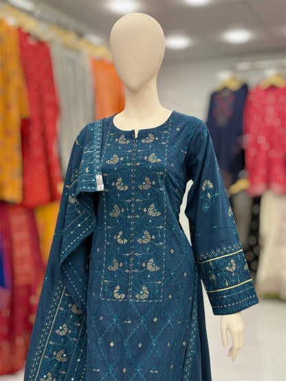 Golden Era Embroidered Zinc | GE-57A | 3 Piece | Stitched