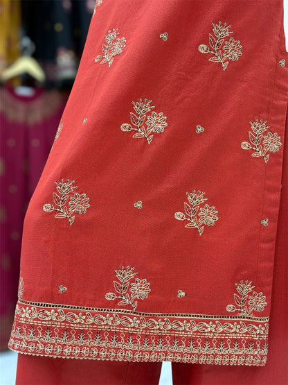 Meher-e-Zari  Lawn Karandi K48-A | Stitched | 3 Piece