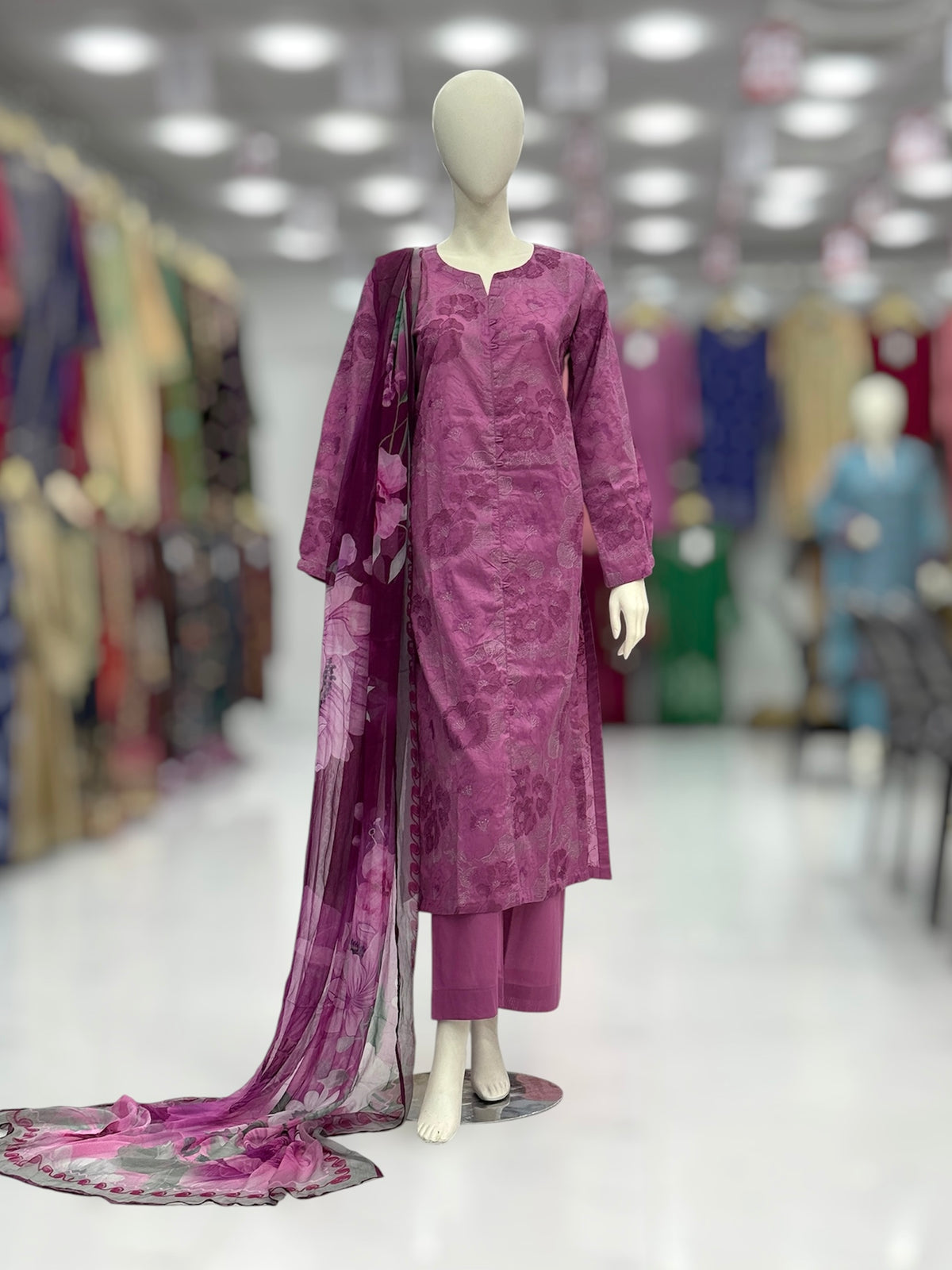Shimmer Blossom Exclusive Lawn L103-B | Stitched | 3 Piece