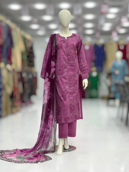Shimmer Blossom Exclusive Lawn L103-B | Stitched | 3 Piece