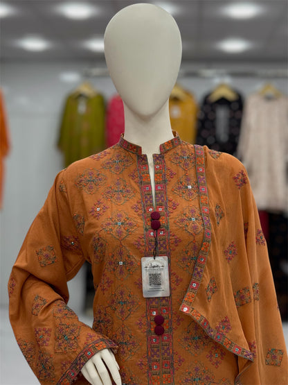 Egyptian Glamour Beige 88-A | Stitched | 3 Piece