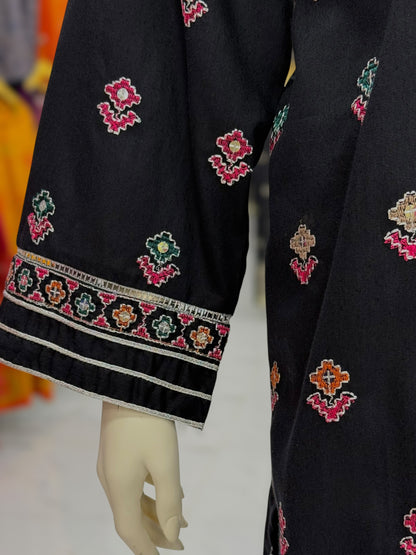 Sequence Embroidered Black-115 | Stitched | 3 Piece