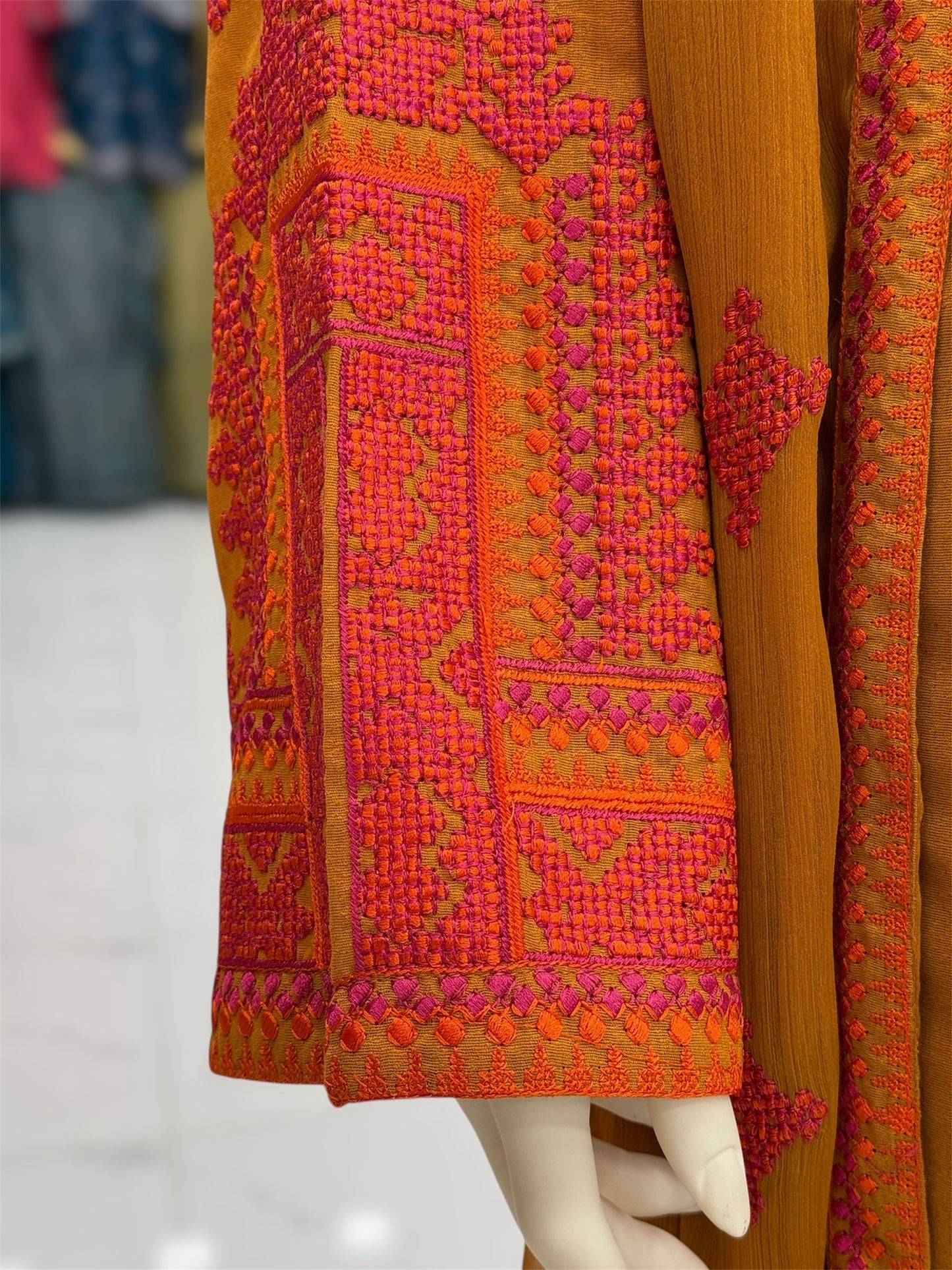 Geomatric Mustard 89-C | Stitched | 3 Piece