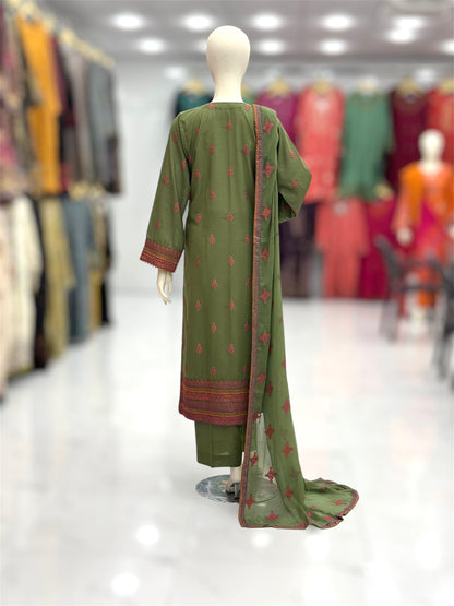 Geomatric Autumn Lawn Karandi K49-A | Stitched | 3 Piece