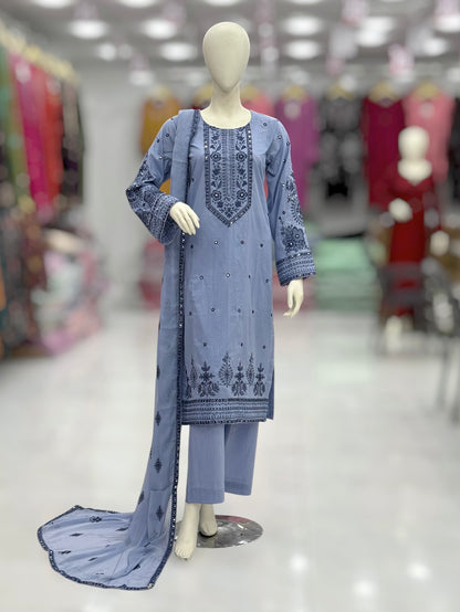 Mirror White Exclusive Lawn L98-B | Stitched | 3 Piece
