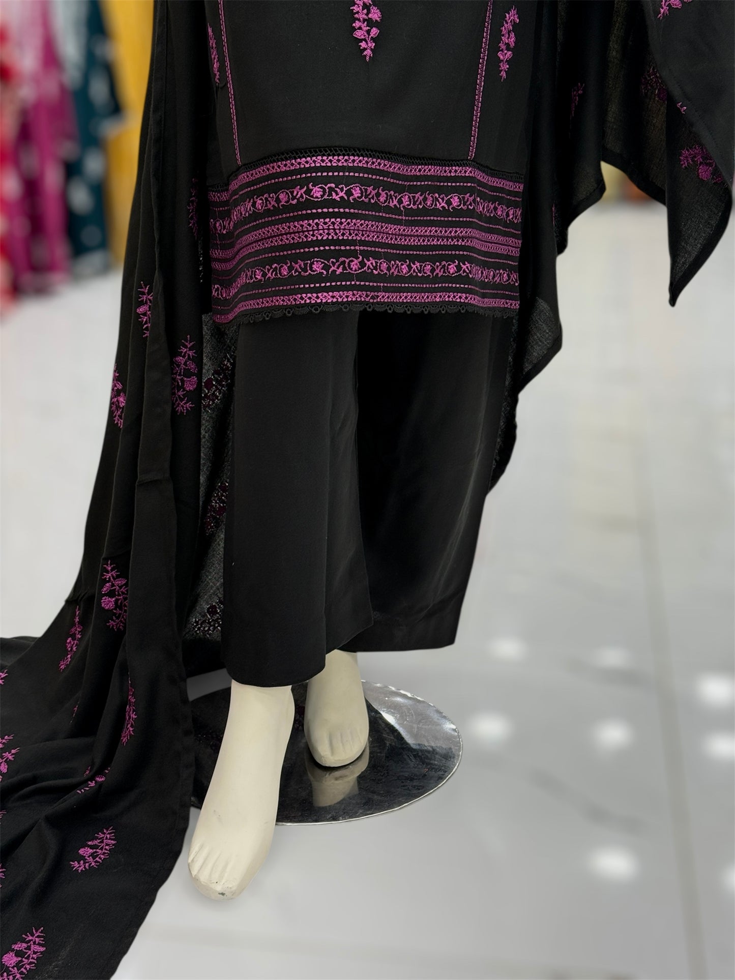 Black Rose Leather Peach 202 | Stitched | 3 Piece