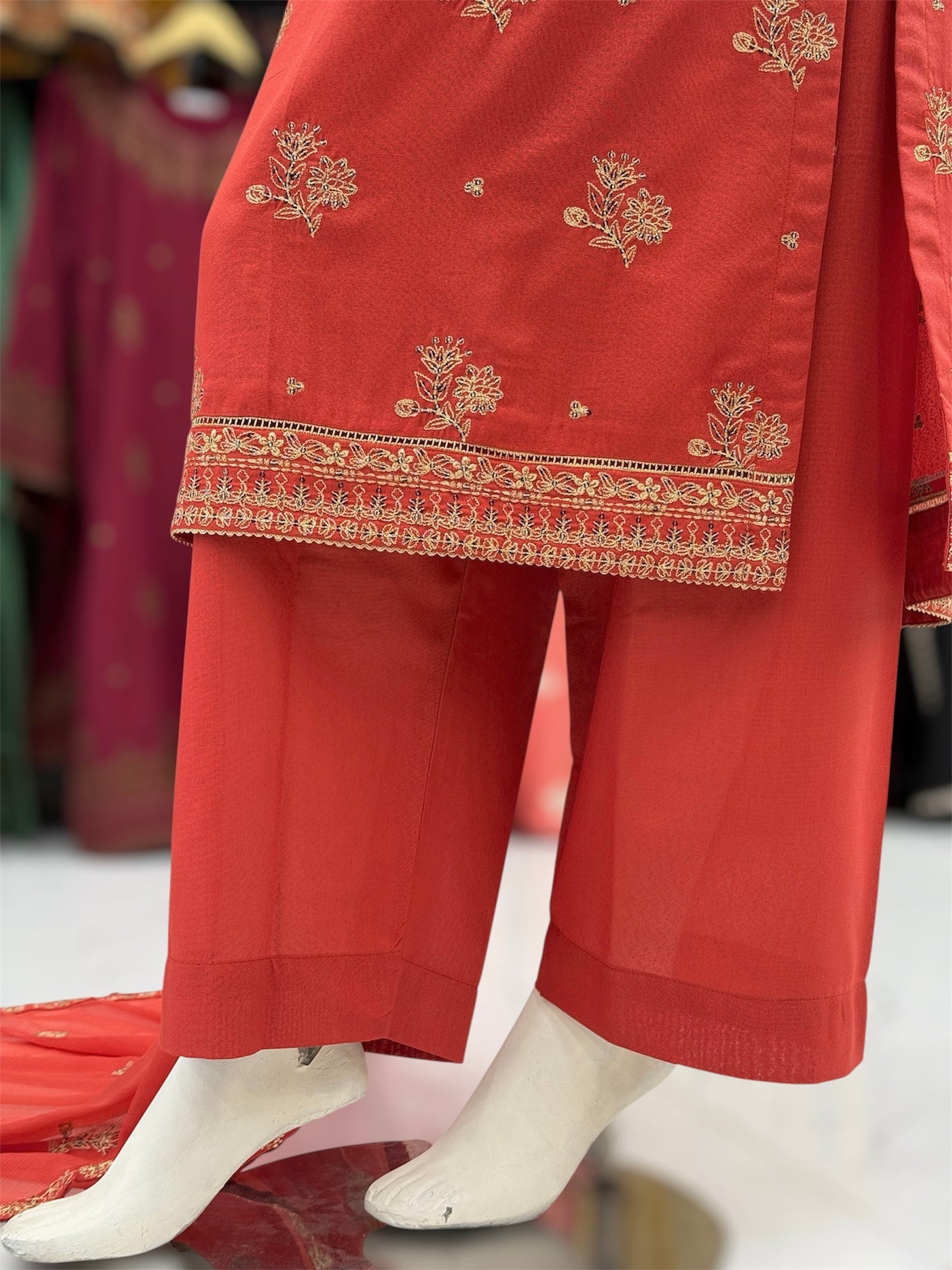 Meher-e-Zari  Lawn Karandi K48-A | Stitched | 3 Piece