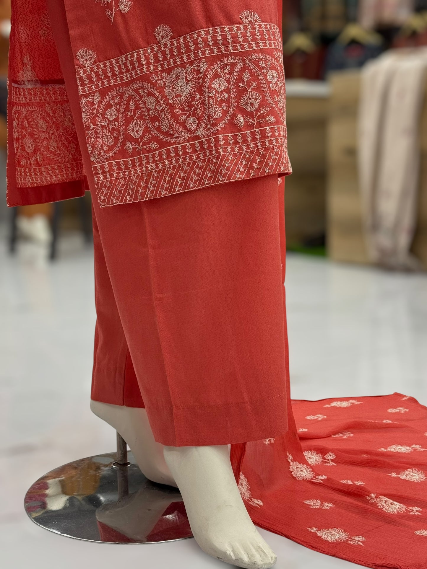Embroidered Orange CHL-86A | 3 Piece | Stitched