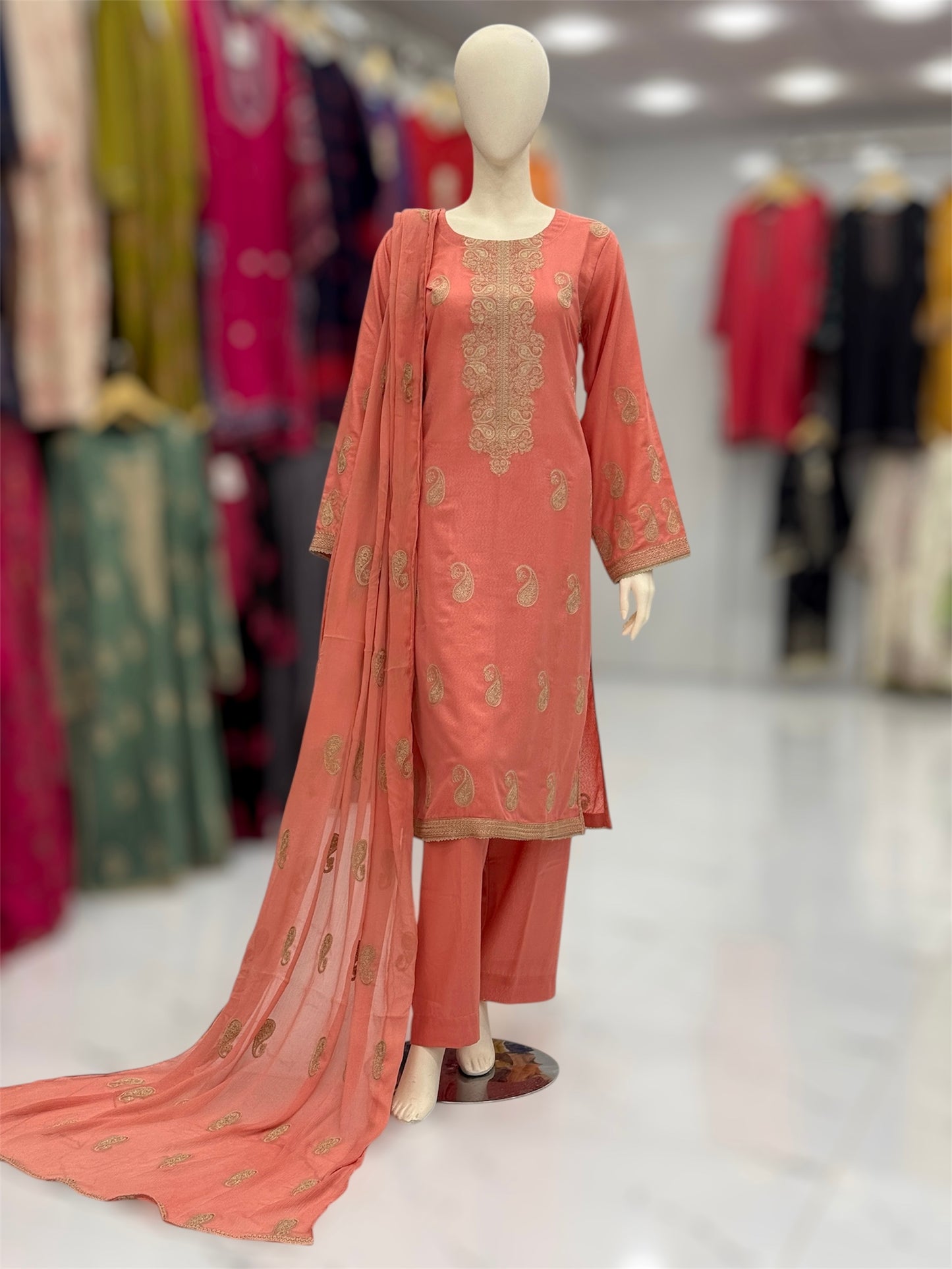 Fusion Peach 88-D | Stitched | 3 Piece